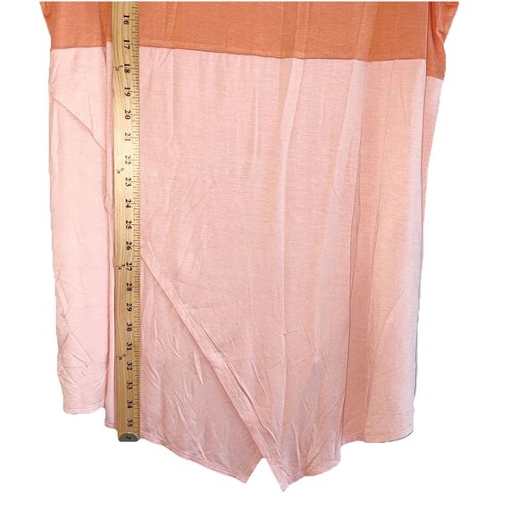 Logo Layers Tunic Top Womens Plus Size 3X Sleeveless Signature Knit Peach Orange - Picture 6 of 9